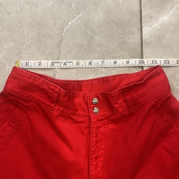 Mom Style High Rise Red Pants - Picture 4 of 9